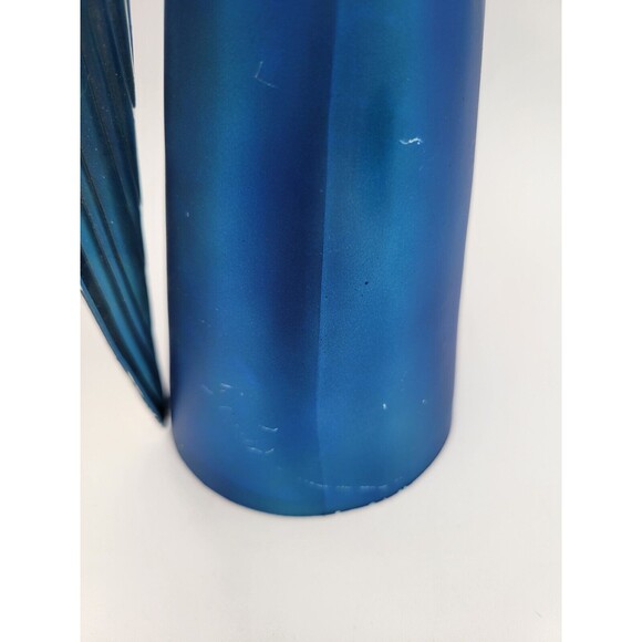 Lot Of 2 Plastic Silver Tone Angel Figurines Red & Blue Table Decorations 12" - Picture 5 of 13